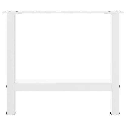 White Steel Coffee Table Legs, 2 Pcs, Adjustable 50x(42-43) cm