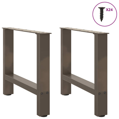 Natural Steel Coffee Table Legs, 2 Pcs, Adjustable 50x42-43 cm