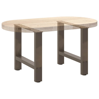 Natural Steel Coffee Table Legs - Set of 2, Adjustable 60x(42-43) cm