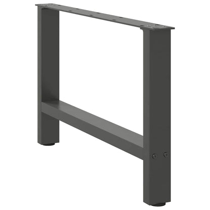 Anthracite Steel Coffee Table Legs 2pcs, Adjustable 70x42-43cm