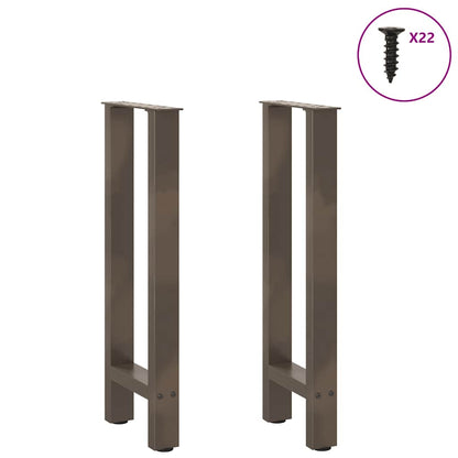 Natural Steel Console Table Legs - Set of 2, Adjustable 38x(72-73) cm