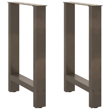 Natural Steel Dining Table Legs, 2pcs, 50x(72-73)cm Adjustable Height