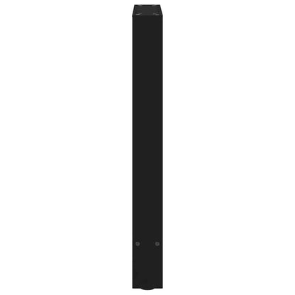 Black Steel Dining Table Legs, Set of 2, Adjustable Height 60x(72-73) cm
