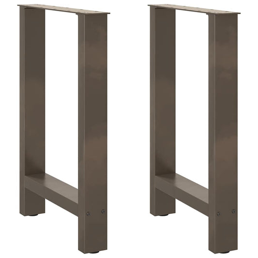 Natural Steel Dining Table Legs, Adjustable 2 Pcs 60x(72-73) cm