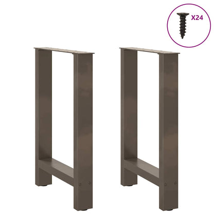Natural Steel Dining Table Legs, Adjustable 2 Pcs 60x(72-73) cm