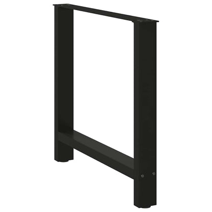 Black Steel Dining Table Legs, 2-Piece Set, Adjustable Height 70cm