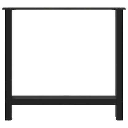 Black Steel Dining Table Legs, 2-Piece Set, Adjustable Height 70cm