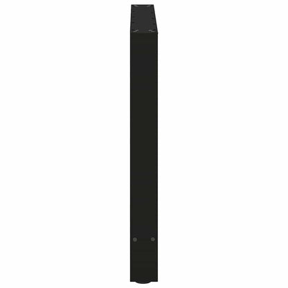 Black Steel Dining Table Legs, 2-Piece Set, Adjustable Height 70cm