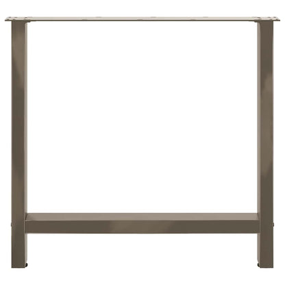Natural Steel Dining Table Legs, 2 pcs, 70x(72-73) cm, Durable Steel