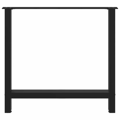 Steel Dining Table Legs, Black, Set of 2, Adjustable 80x(72-73) cm