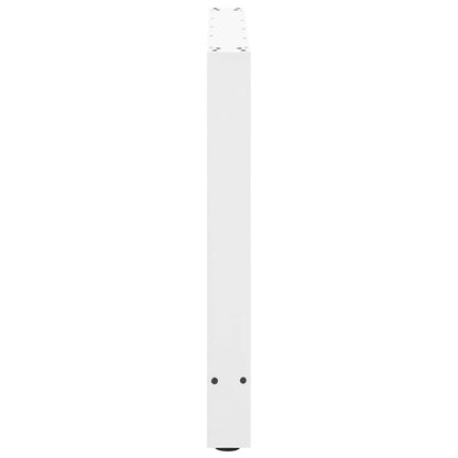 Steel Dining Table Legs, White, Set of 2, Adjustable 80x72-73 cm