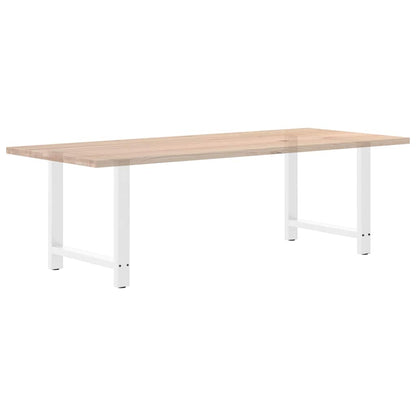 Steel Dining Table Legs, White, Set of 2, Adjustable 80x72-73 cm