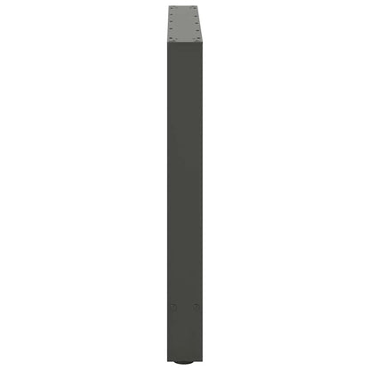 Anthracite Steel Dining Table Legs 2pcs, Adjustable 80x(72-73)cm