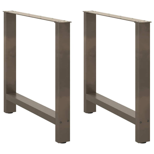 Natural Steel Dining Table Legs, 2 Pcs, Adjustable 80x(72-73) cm