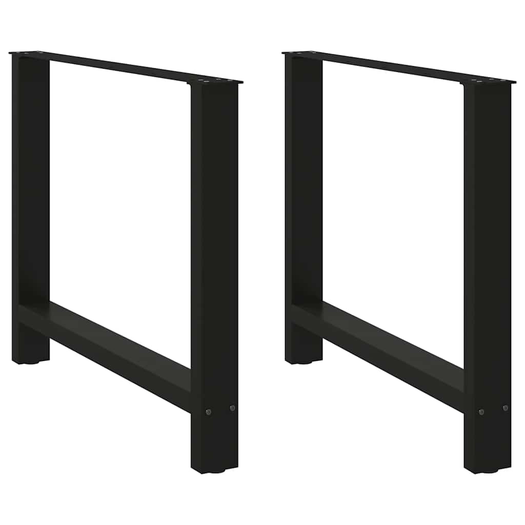 Black Steel Dining Table Legs 2 pcs, Adjustable 90x(72-73)cm
