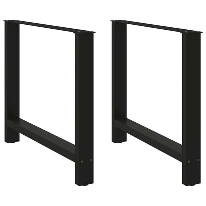 Black Steel Dining Table Legs 2 pcs, Adjustable 90x(72-73)cm