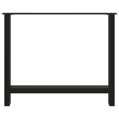 Black Steel Dining Table Legs 2 pcs, Adjustable 90x(72-73)cm