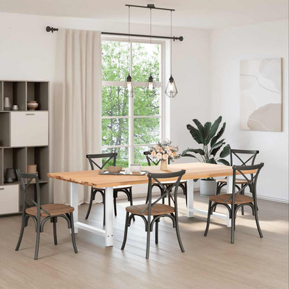 White Steel Dining Table Legs 2 Pcs, Adjustable 100x(72-73) cm