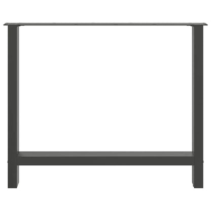 Anthracite Steel Dining Table Legs 2pcs Adjustable 100x72-73cm