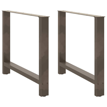 Natural Steel Dining Table Legs - Adjustable 100x(72-73) cm, 2 pcs