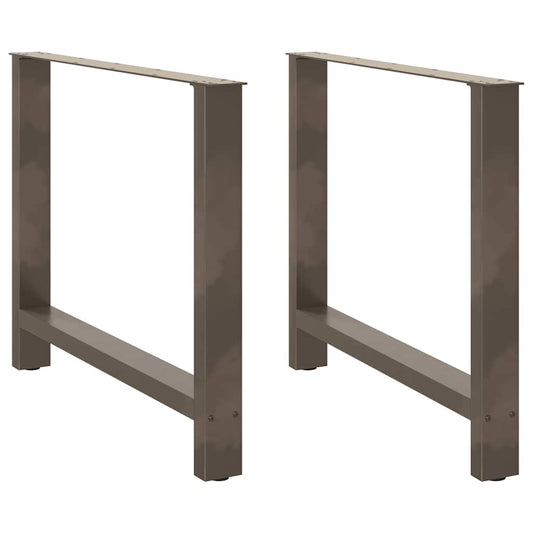 Natural Steel Dining Table Legs - Adjustable 100x(72-73) cm, 2 pcs