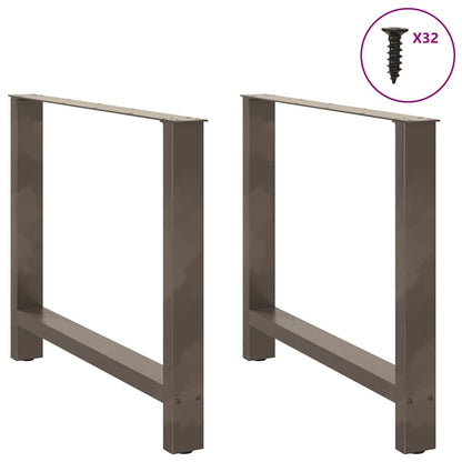 Natural Steel Dining Table Legs - Adjustable 100x(72-73) cm, 2 pcs