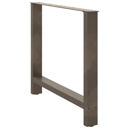 Natural Steel Dining Table Legs - Adjustable 100x(72-73) cm, 2 pcs