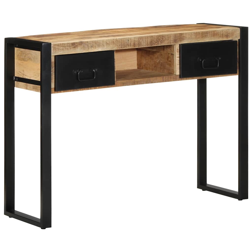 Elegant Console Table 100x35x75 cm in Solid Rough Mango Wood