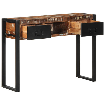 Multicolour Reclaimed Solid Wood Console Table 100x35x75 cm