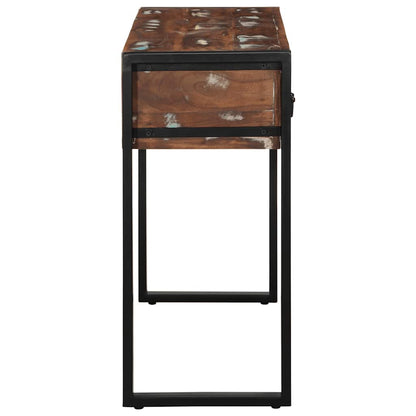 Multicolour Reclaimed Solid Wood Console Table 100x35x75 cm
