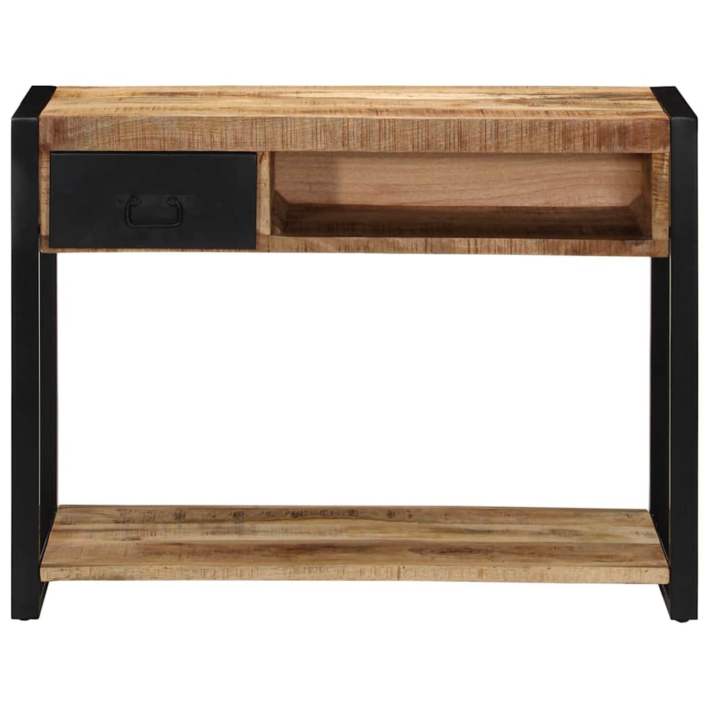 Solid Mango Wood Console Table, 100x35x75 cm, Rustic Finish