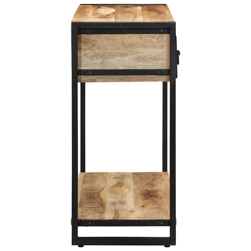 Solid Mango Wood Console Table, 100x35x75 cm, Rustic Finish