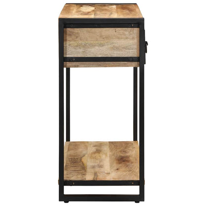 Solid Mango Wood Console Table, 100x35x75 cm, Rustic Finish