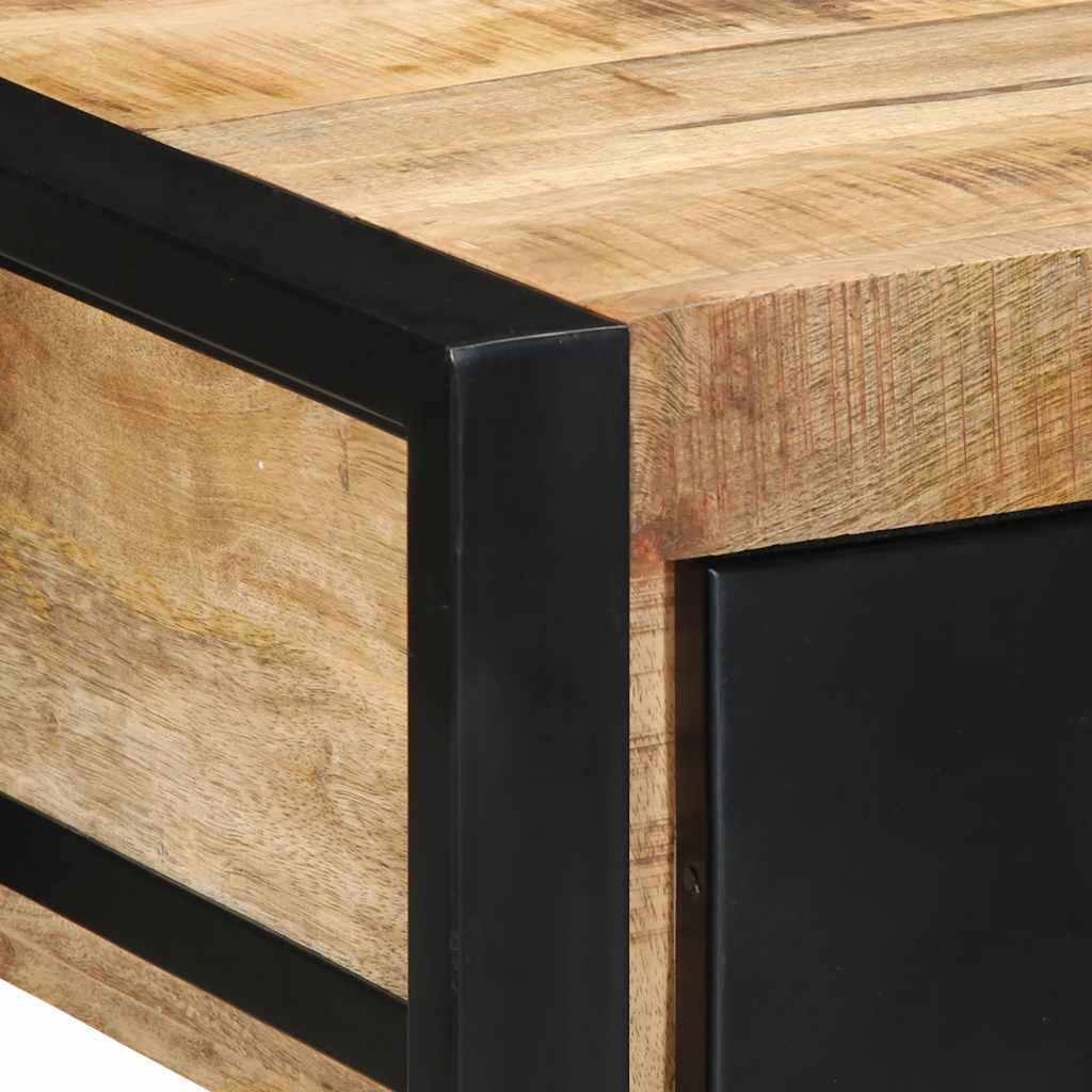 Solid Mango Wood Console Table, 100x35x75 cm, Rustic Finish