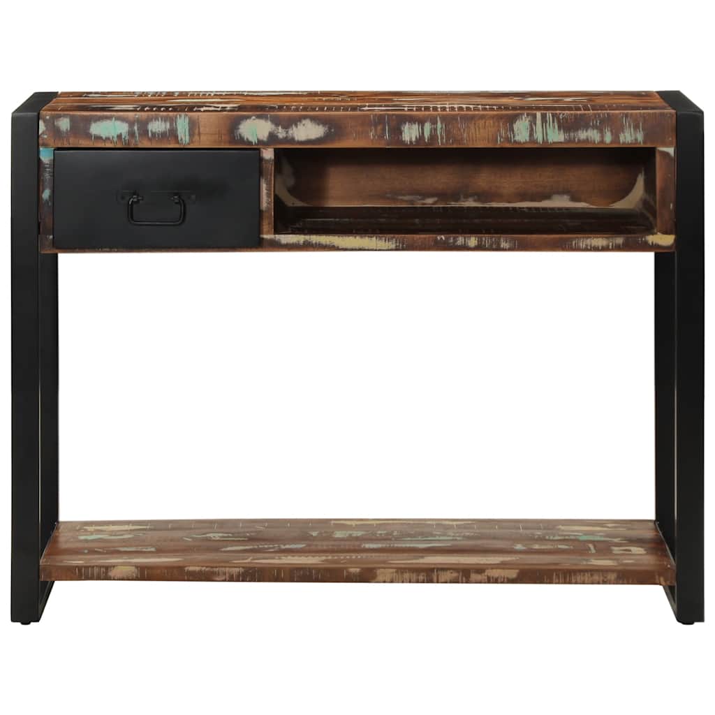 Reclaimed Solid Wood Multicolour Console Table 100x35x75 cm