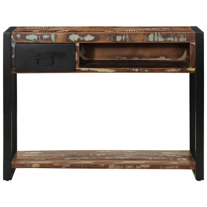 Reclaimed Solid Wood Multicolour Console Table 100x35x75 cm