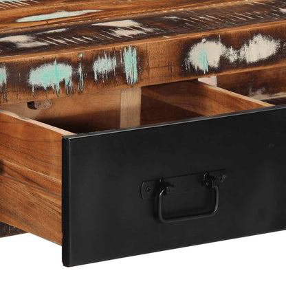 Reclaimed Solid Wood Multicolour Console Table 100x35x75 cm