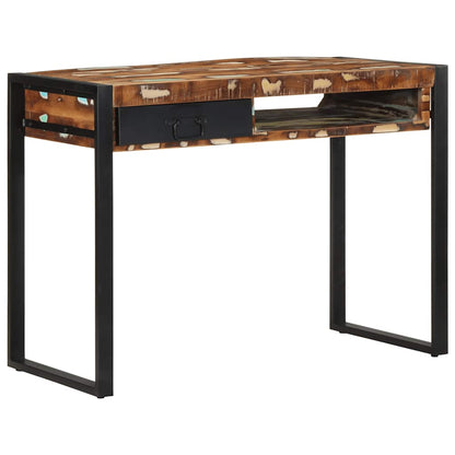 Eco-Friendly Multicolor Desk in Solid Reclaimed Wood, 100x50x75 cm