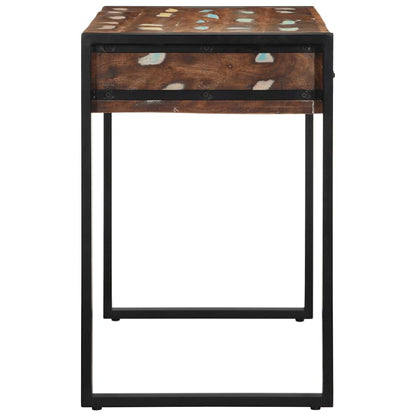 Eco-Friendly Multicolor Desk in Solid Reclaimed Wood, 100x50x75 cm