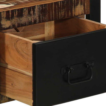 Colorful Solid Wood Bedside Cabinets - Set of 2, 40x35x25 cm