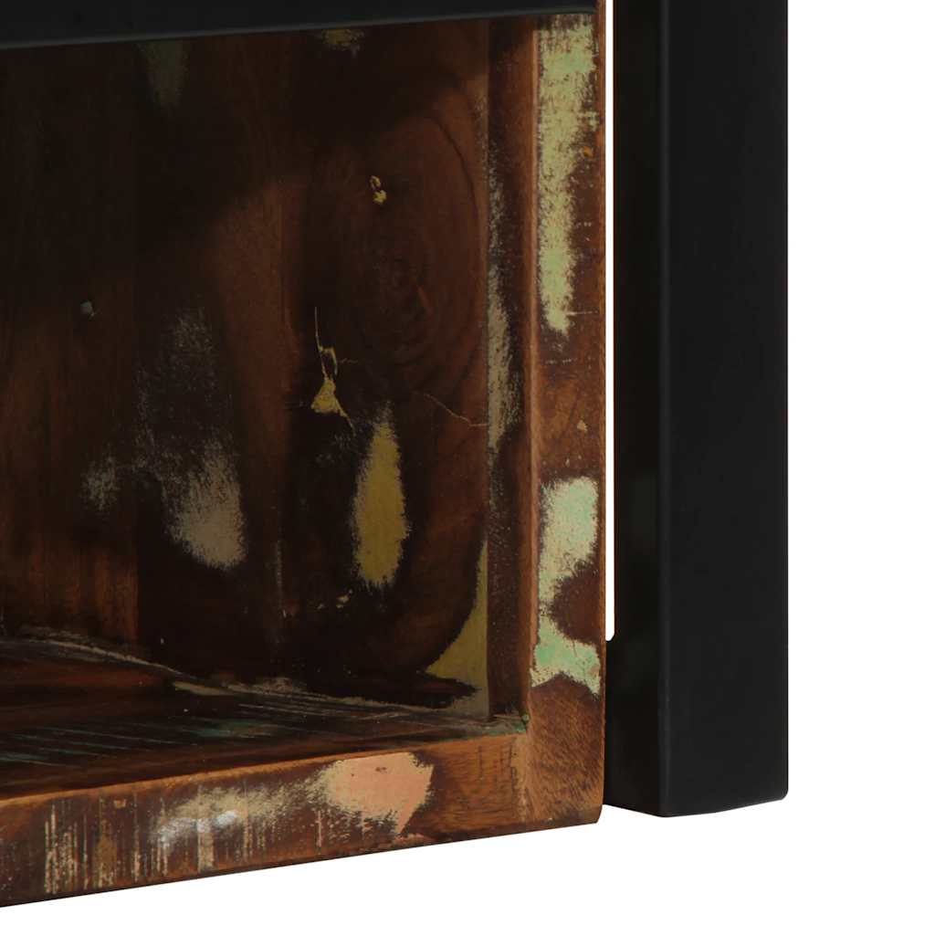 Multicolour Solid Reclaimed Wood Bedside Cabinet 40x35x40 cm