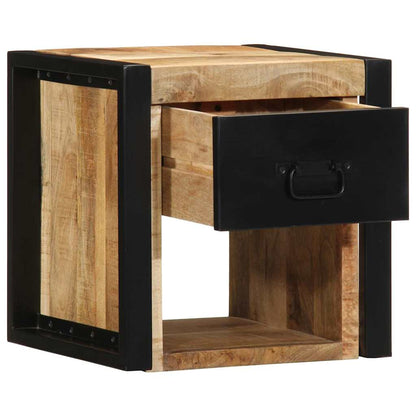 Bedside Cabinets 2 pcs 40x35x40 cm Solid Rough Wood Mango