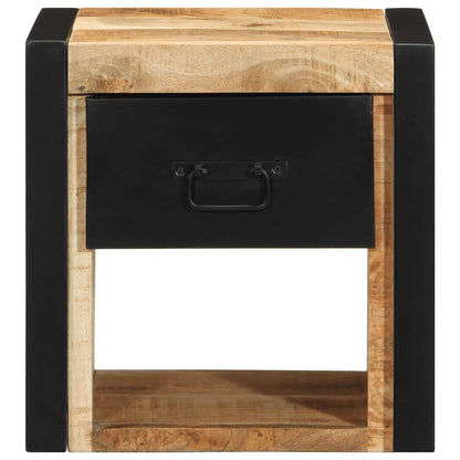 Bedside Cabinets 2 pcs 40x35x40 cm Solid Rough Wood Mango