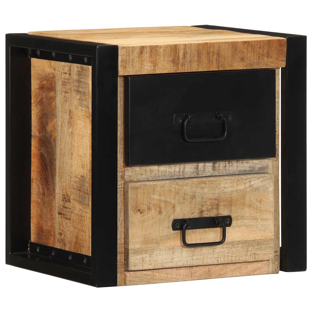 Solid Mango Wood Bedside Cabinets 2 pcs, 40x35x40 cm, Rustic Charm