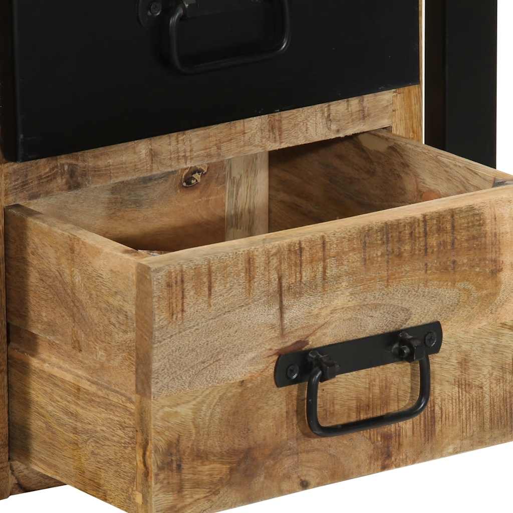 Solid Mango Wood Bedside Cabinets 2 pcs, 40x35x40 cm, Rustic Charm