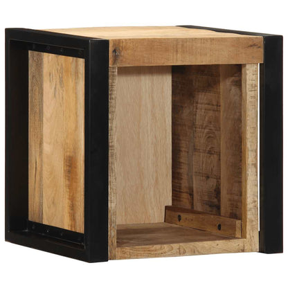 Rustic Mango Wood Bedside Cabinet 40x35x40 cm - Solid & Stylish
