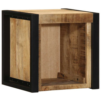 Rustic Mango Wood Bedside Cabinet 40x35x40 cm - Solid & Stylish