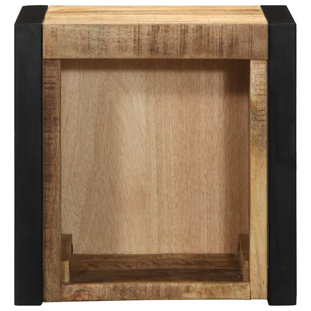 Rustic Mango Wood Bedside Cabinet 40x35x40 cm - Solid & Stylish