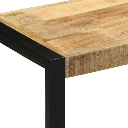 Solid Mango Wood Bench 60x35x45 cm - Rustic & Stylish Decor
