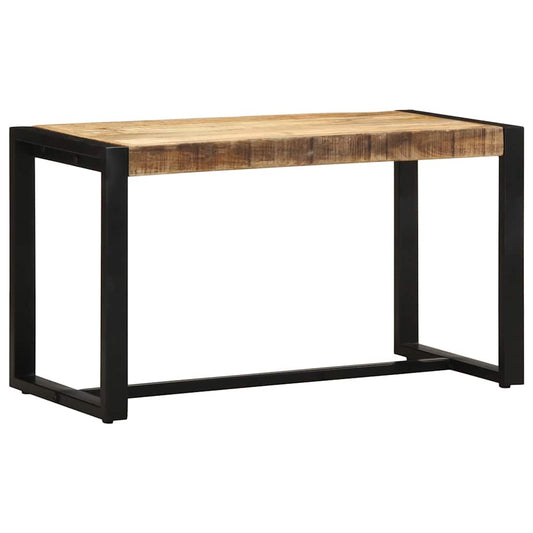 Rustic Mango Wood Bench: 80x35x45 cm Solid Rough Finish